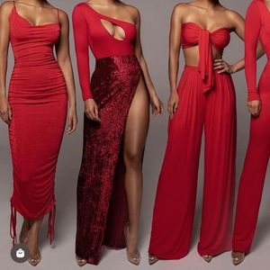 Matching red jluxe set.